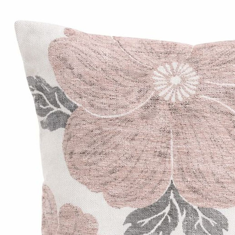Darionte Poppy Chenille Cushion Cover, 45cm x 45cm, Polyester, Teal