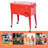 Costway 80 Quarts Serving Station / Cart Cooler with wheels in Red