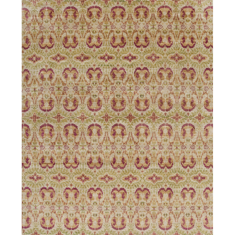Vogue Hand Knotted Wool Area Rug, Rectangle 4' x 6'