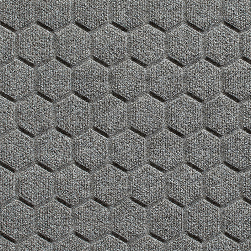 WaterHog Honeycomb 23 in. x 35 in. Indoor Outdoor Door Mat, Medium Gray