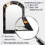 Black Yellow Fragmentation Abstract Shapes II - Black Modern Arch Wall Mirror-113750352