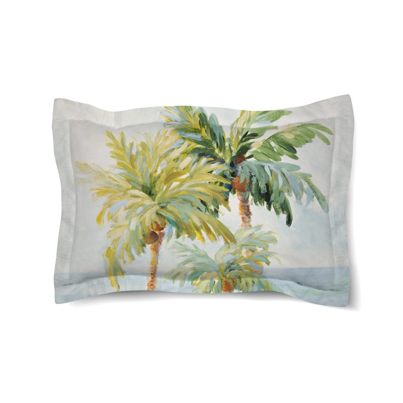 Golden Palm Microfiber / Microsuede Pillow Sham, King