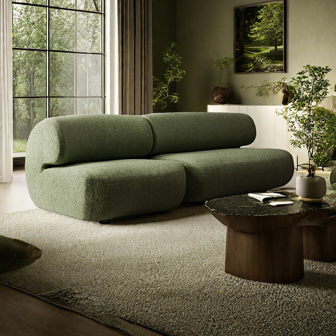 Comfort Zone Furniture.e Wabi-sabi Fabric Sofa French In-line Sofa 110. ...