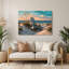 Art mural en métal beige Coastal-478437324