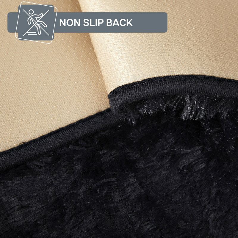 4×4 Round Shaggy Area Rug – Plush Comfort, Modern Style, Machine Washable