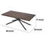 Table basse rectangulaire en bois avec pieds Boomerang