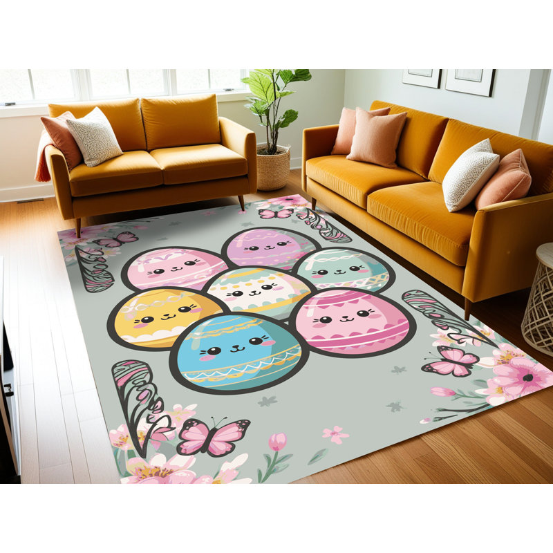 Le tapis des Fêtes de Pâques Printemps Aisle®, Rectangle 7 pi x 9 pi