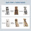 Grands bols pour chien surélevés avec rangement, support pour bol surélevé, gris