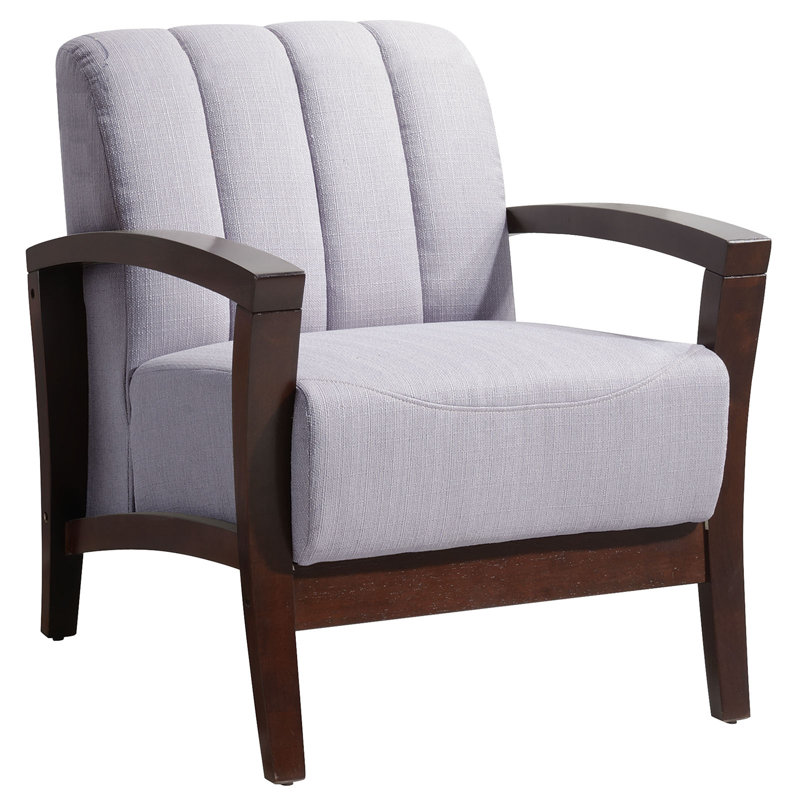 Fauteuil Modway Enamor, Velours gris performance