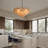 Angulo 14 - Light Modern Round Chandelier Ceiling Light Pendant Lighting Fixture with Tiered Smoke Glass Tubes-2097556642