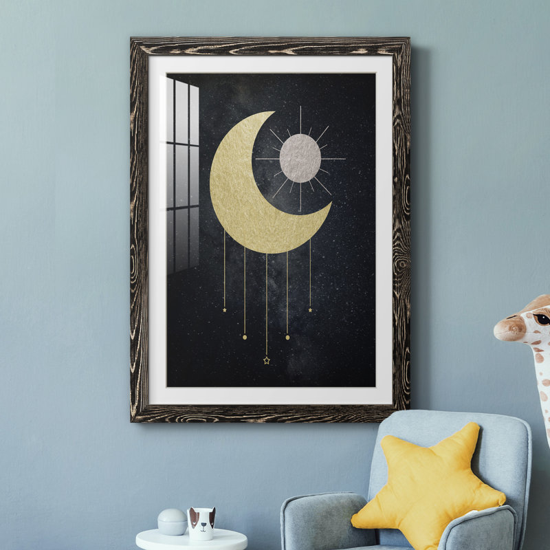 Bijou de lune - cadre photo, Cadre noir, H 37,5 po x l 27,5 po x P 1,5 po
