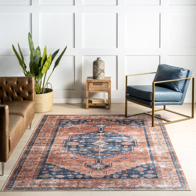 Lunn SplashGuard Traditional Machine Washable Area Rug