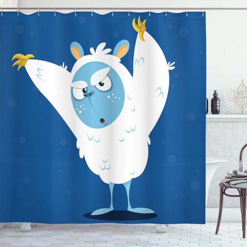 Ensemble de rideau de douche et crochets de douche bigfoot, H 84 po x l 69 po
