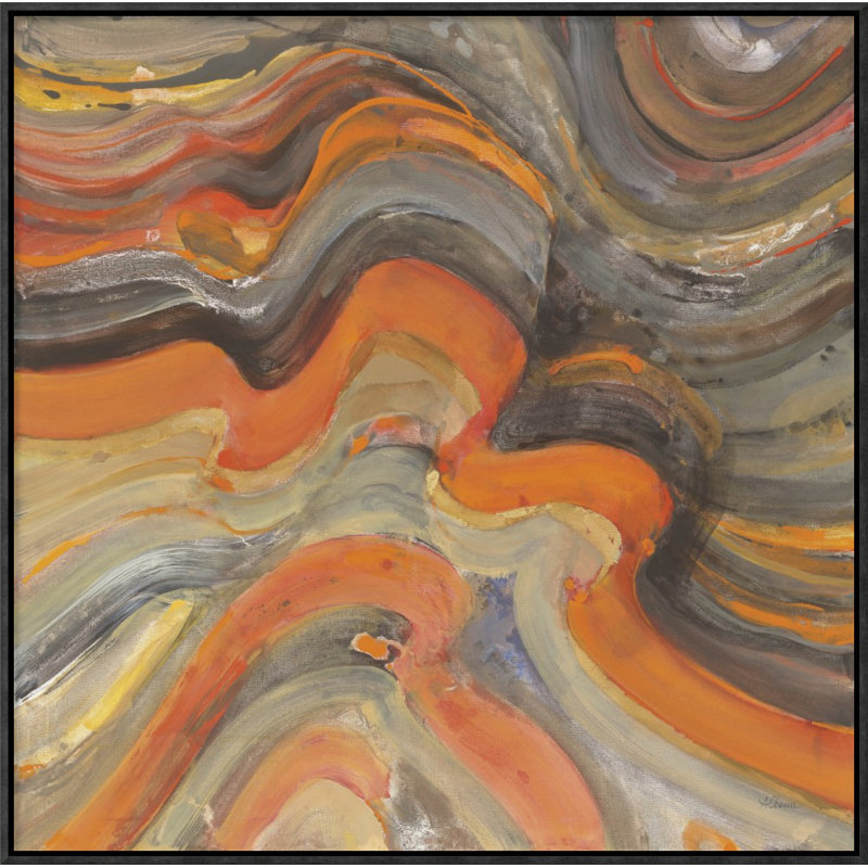 " Floating Lava " by Albena Hristova, 18" H x 18" W, Wrapped Canvas, No Matte