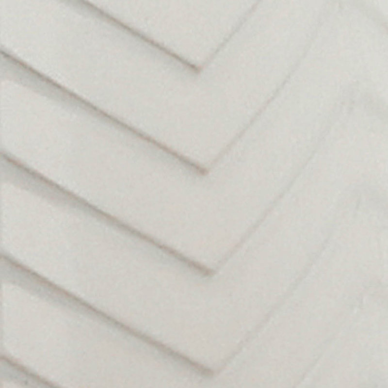 Pot à fleurs suspendu en céramique Rosaria, Blanc à chevrons, H 6 po x l 7 po x P 7 po