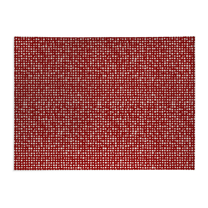 Tapis de cuisine à profil bas, Rectangle 5 pi x 7 pi, Rouge canneberge