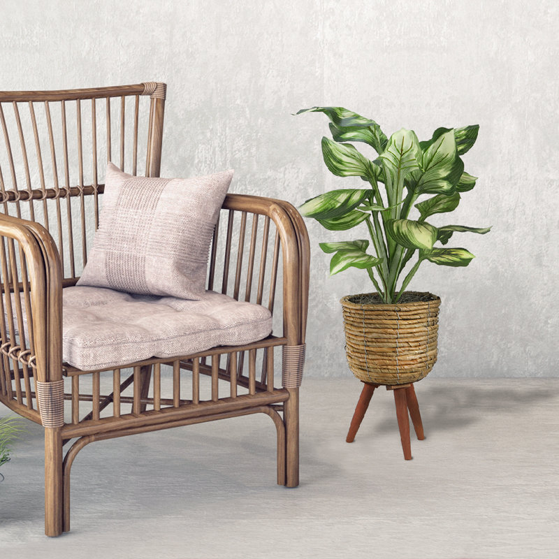 28 po plante à feuillage artificiel en panier