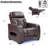 37.4" Wide Modern Dual Motor Power Recliner Home Theater Seating With Adjustable Headrest & Ambient Arm Lighting (Set Of 4)-2097022840