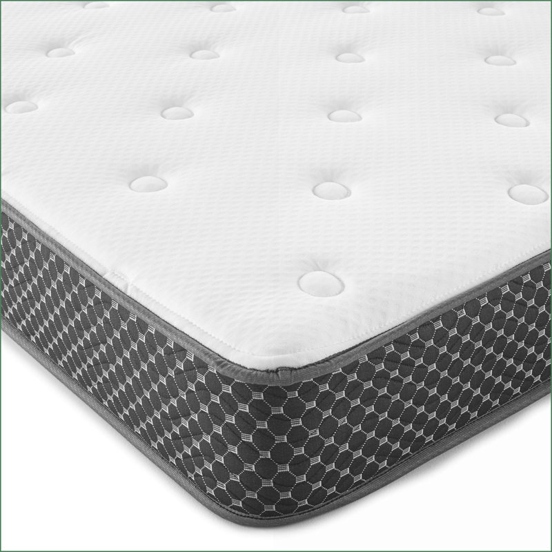 Matelas, matelas matelassé ferme en mousse matelassée de 6 po avec mousse viscoélastique imprégnée de gel et housse en tricot extensible | Mousse | Simple
