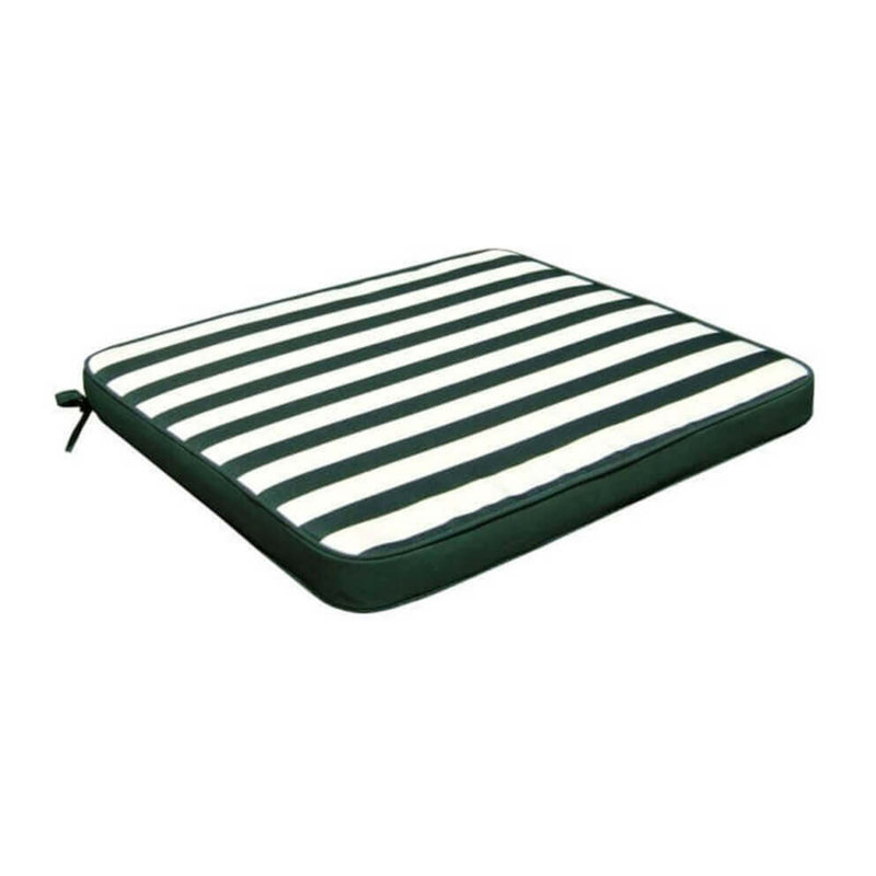 Seat Cushion, Green/White
