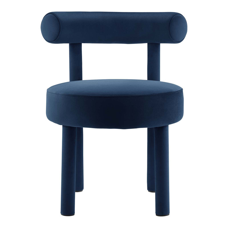 Chaises de salle à manger rembourrées Modway, Bleu minuit