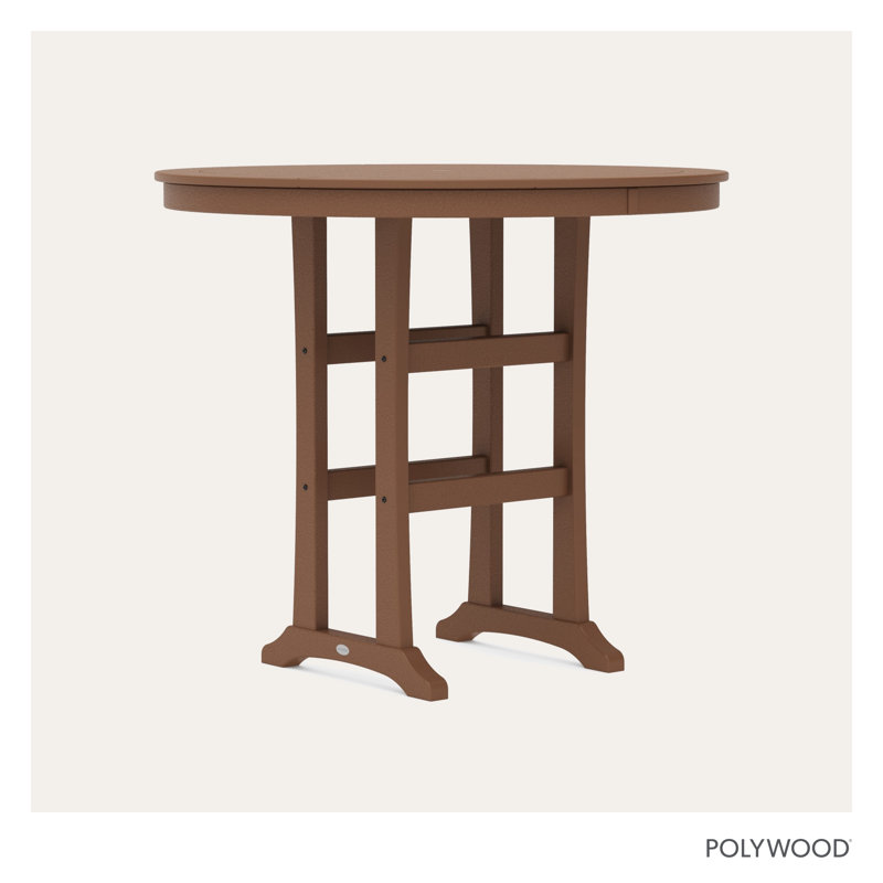 Table de bar Nautical Trestle, l 48 po x L 48 po x H 42 po, Teck