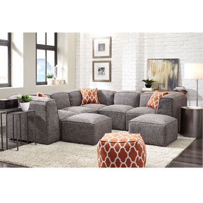 Ernest Upholstered L-Shaped Sectional Symmetrical