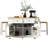 48Inch Large Kitchen Island With 2 Bar Stools, Power Outlet, Door Internal Storage Rack, Kitchen Storage Cart On 5 Wheels With Drop Leaf, 5 Open Side Racks, 2 Drawers,For Kitchen,Dining Room-1911344051