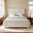Traditional Pinewood Bed Frame with Decorative Headboard & Footboard, Vintage Town & Country Style, No Box Spring Needed-804118254-804118251