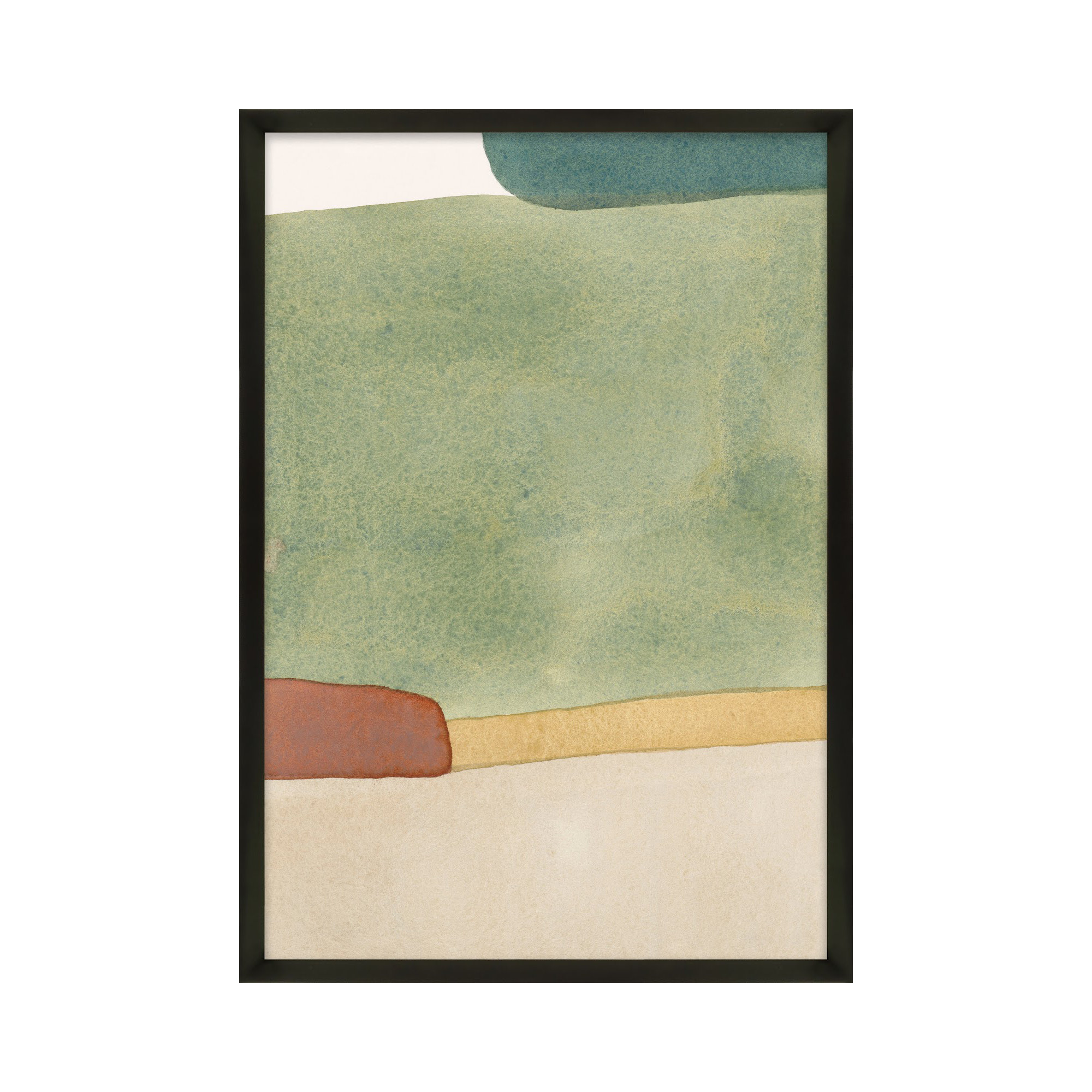 Distant Green by Julia Balfour, Black, 17.50" W x 25" H