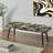 Mocha Zebra Stripes Striped Pattern II - Abstract Upholstered Black Bench