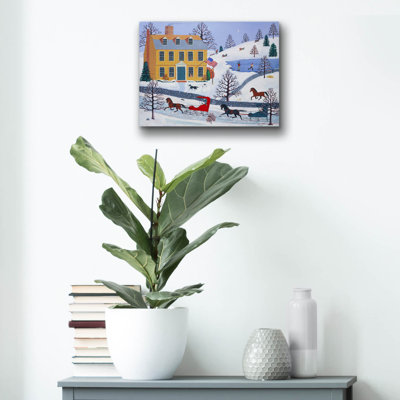 «Weekend invités arrivant» par Susan Henke, art en verre acrylique Wal Art