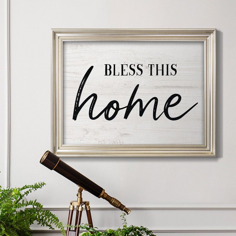 «Bless This Home», reproduction sur toile encadrée, H 21 po x l 25 po x P 2,5 po