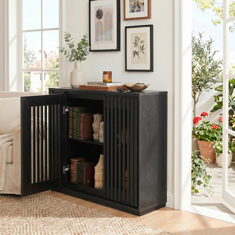 Buffet avec rangement Mid-Century, Black