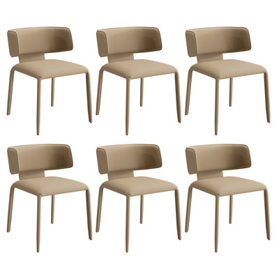 Chaise d'appoint rembourrée en cuir avec siège rembourré et siège en cuir Saddle