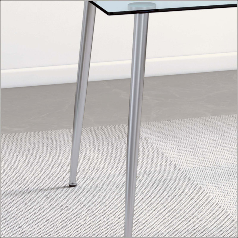 Ensemble de table de salle à manger moderne et luxueux avec 4 chaises en plastique et pieds en métal pour une cuisine élégante