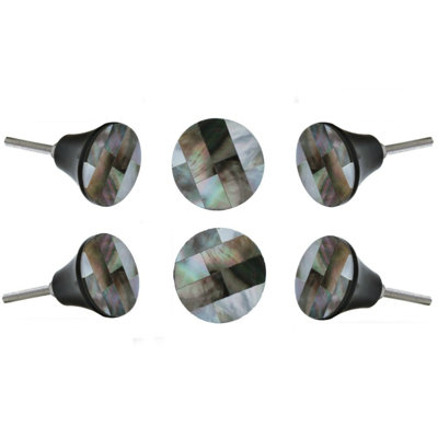 Tahah MOP 1.4" Diameter Mushroom Knob Multipack