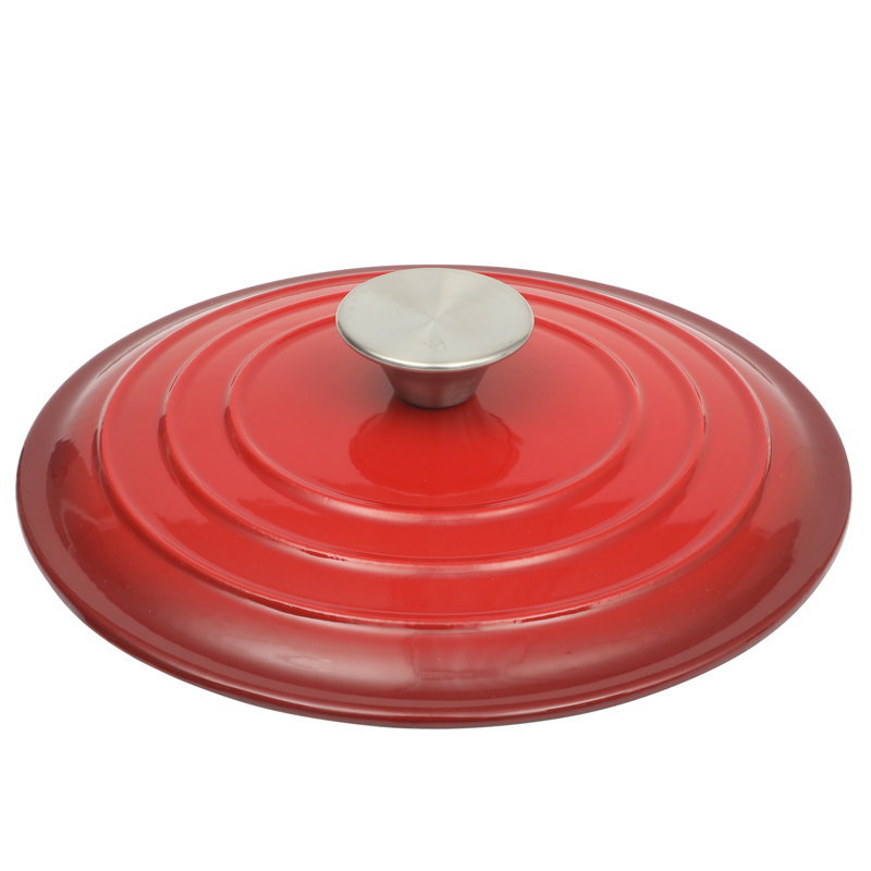 Gibson Home Addlestone 2.65 Quart Enamel Cast Iron Dutch Oven - Red