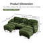 Canapé modulaire plissé en chenille avec mousse ergonomique confortable-481292565-481292567