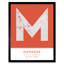 Managua Nicaragua City Map 1 Piece Single Picture Frame Wall Art