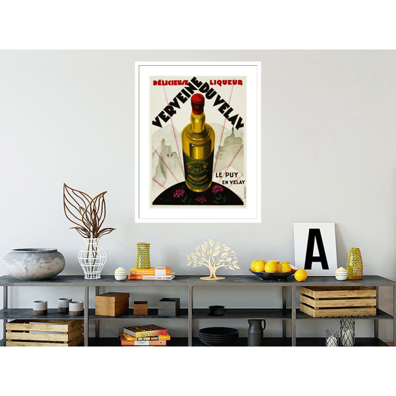 Verveine Duvelay Liqueur Advertisement Poster by Max Ponty -Framed Giclee Print, 41.5" H x 32.36" W
