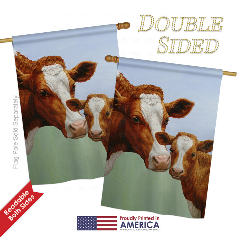Patriotic Farmhouse Polyester Double-Sided House Flag, 28" x 40"