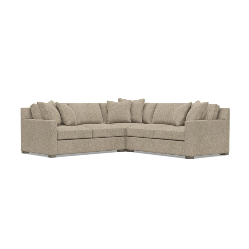 Kelsey Sectional, Tan Polyester