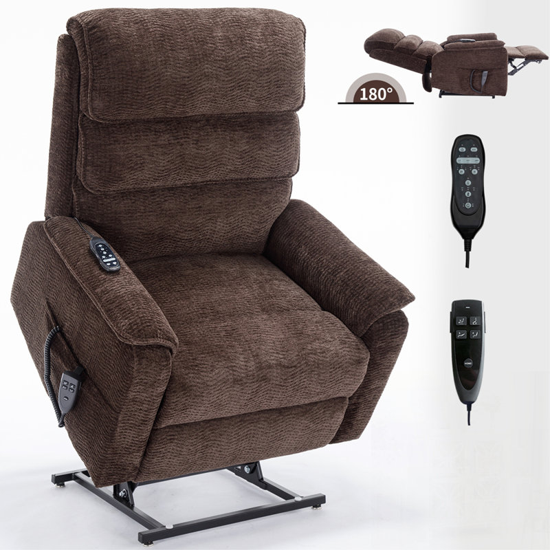 Fauteuil inclinable électrique Chenille, Brun