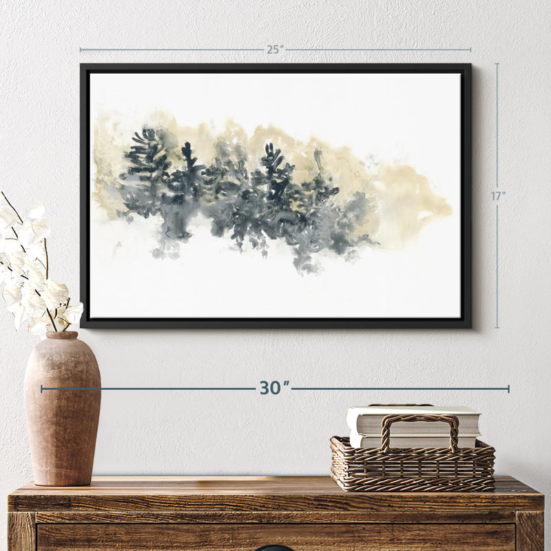Abstract " Misty Hillside I ", 25" H x 17" W