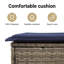  Ensemble de canapé de patio 10 pièces avec coussins en rotin de polyester gris