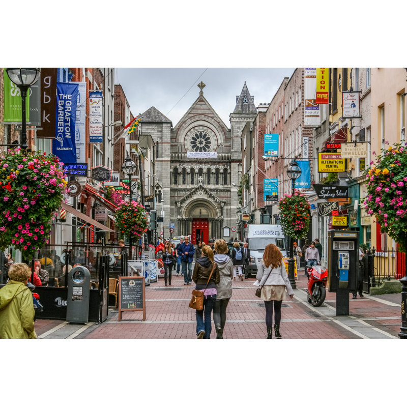 Dublin'S Grafton Street by Jamegaw - Wrapped Canvas Print, 81cm H x 122cm W