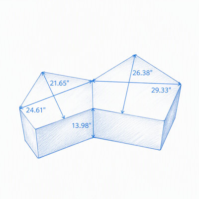 Ensemble de tables basses gigognes irrégulières Pentagon (ensemble de 2)