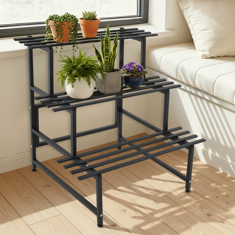 Support pour plante en métal avec tablettes à plusieurs niveaux
