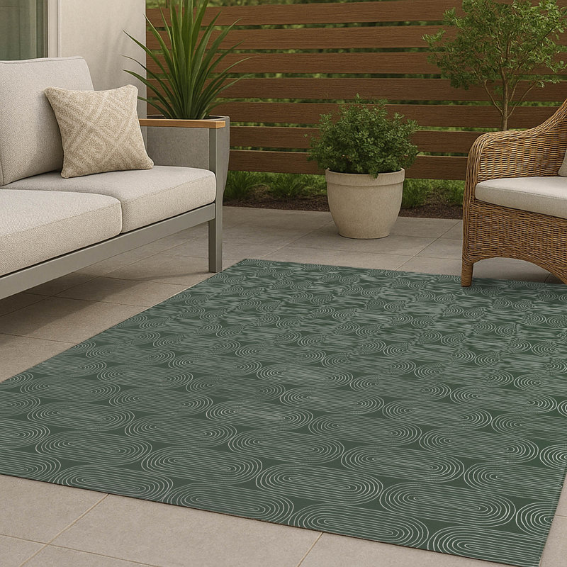Earthy Embrace Non-Slip Outdoor Rug, Rectangle 4' x 6'